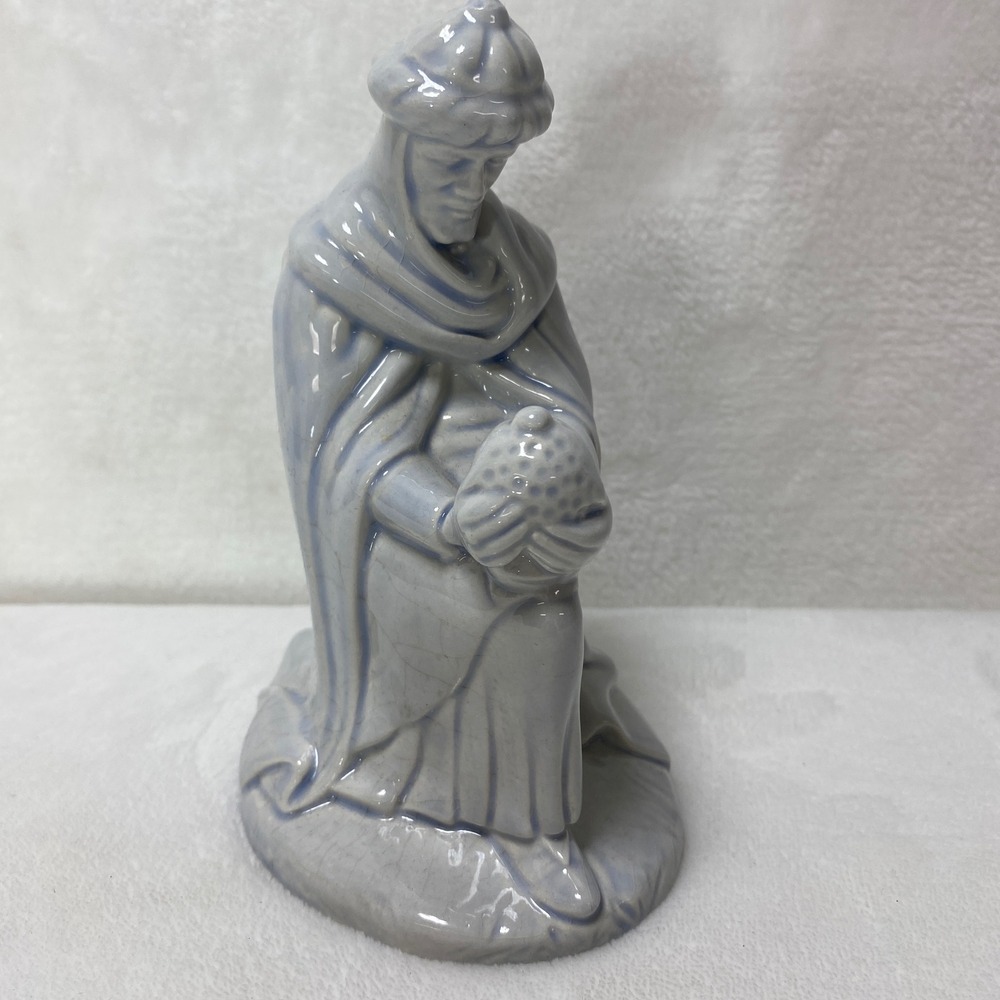 VTG '76 Holland Mold Ceramic Figurine Kneeling Shepard Christmas Nativity
